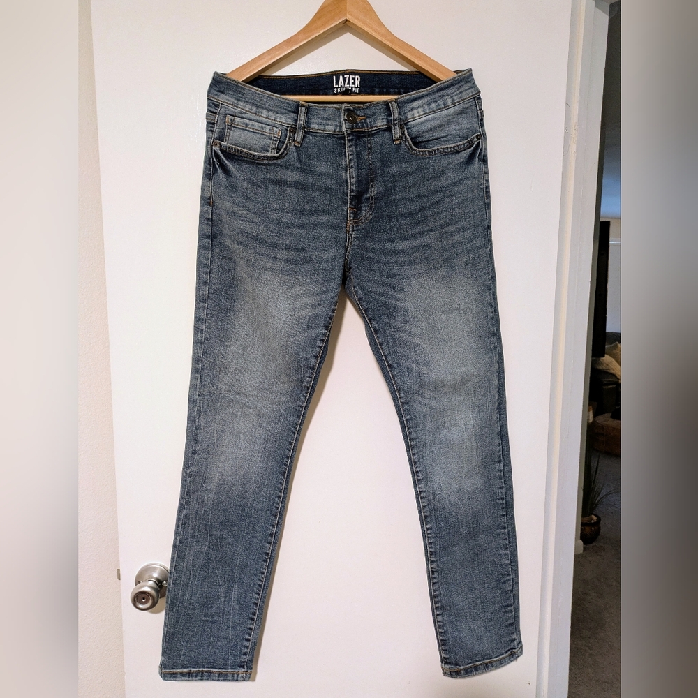 Lazer Skinny Jeans - Blue Wash 33 x 30